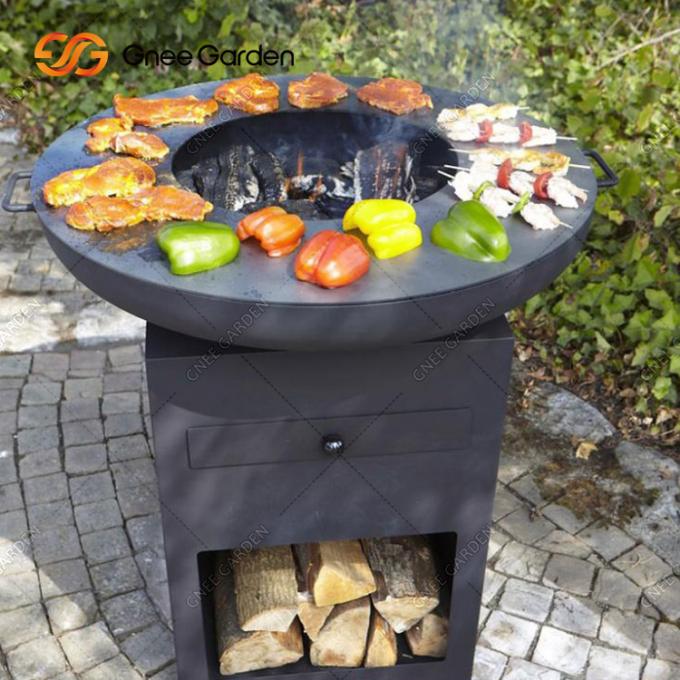 Parrilla de acero de la BARBACOA de Corten de la barbacoa de la parrilla de Corten del carbón de leña del fumador de la barbacoa de la chimenea de acero casera del patio trasero