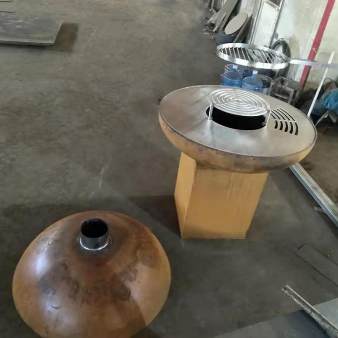Parrilla ardiendo de la BARBACOA de la cocina que acampa de Corten de madera de acero al aire libre portátil moderna de la parrilla