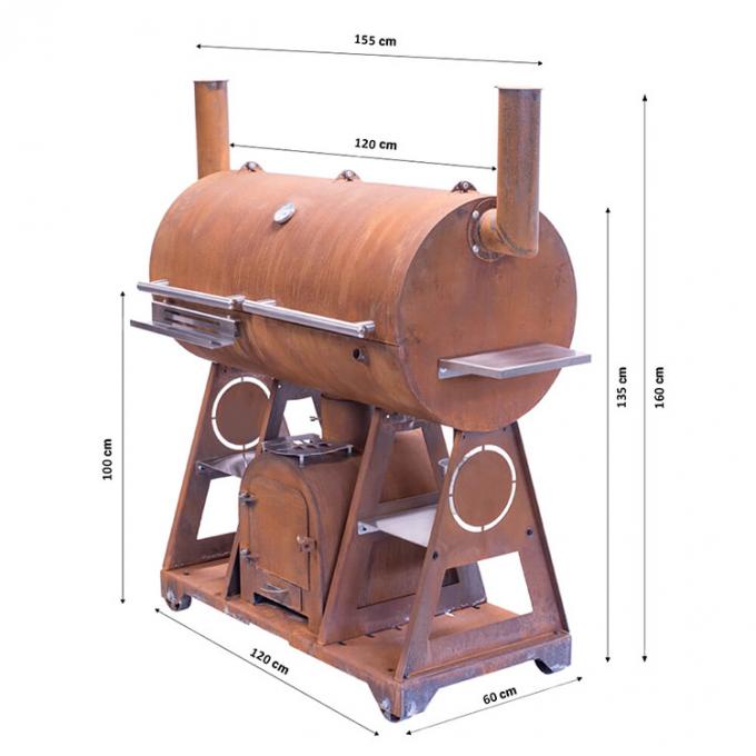 Parrillas de cocinar al aire libre del huerto de la parrilla de acero material al aire libre portátil de Corten
