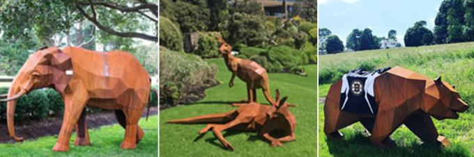 Escultura de acero de Corten de las nuevas del diseño del jardín del paisaje del metal del cactus decoraciones de la yarda