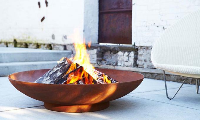 Hoyo de acero del cuenco de fuego de Corten del jardín al aire libre ardiente de madera pesado grande del moho del patio