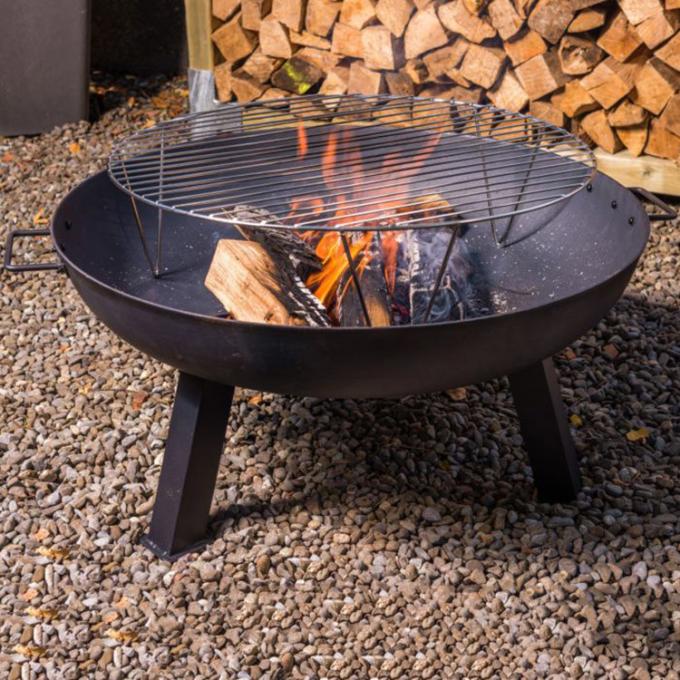 El acampar al aire libre de la decoración del jardín del fuego de Corten de la mirada oxidada de acero del hoyo