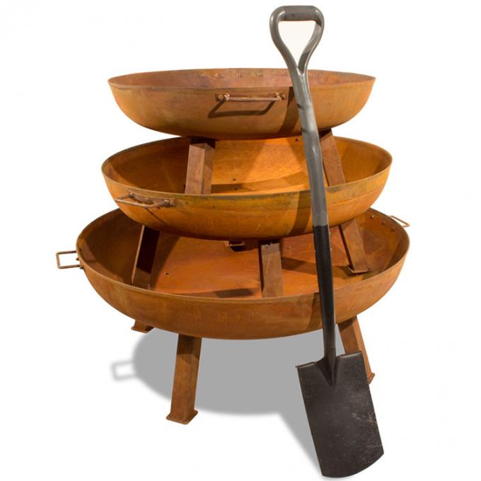 Cuenco de fuego de acero portátil de las estufas de Pit Camping Corten Steel Bonfire del fuego de Corten