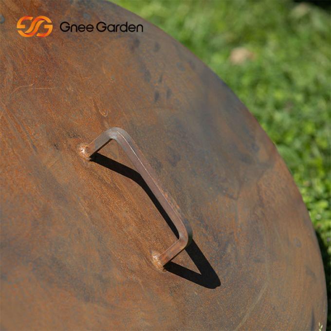 Heater Wood Burning Corten Steel que acampa al aire libre portátil alrededor del fuego Pit In Outdoor Living Space