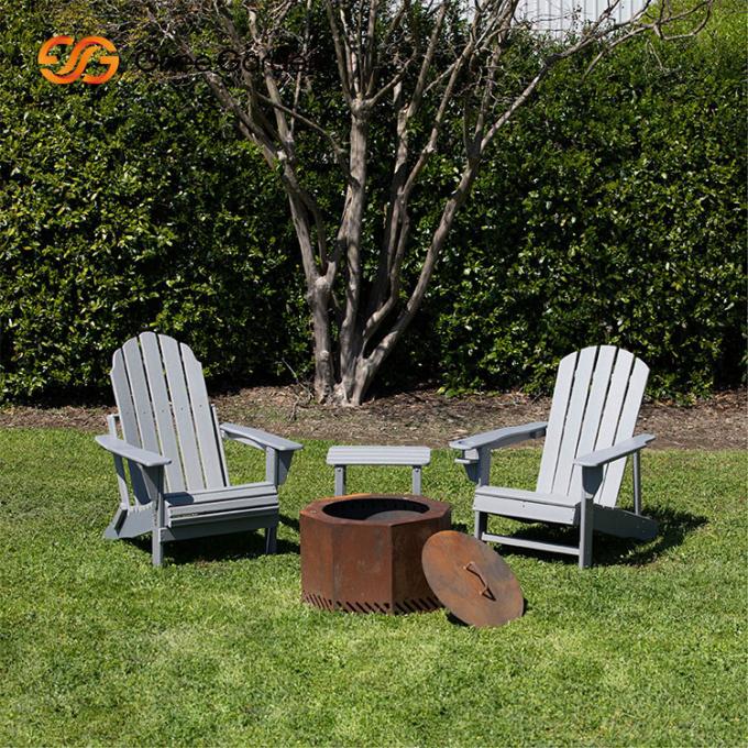Heater Wood Burning Corten Steel que acampa al aire libre portátil alrededor del fuego Pit In Outdoor Living Space