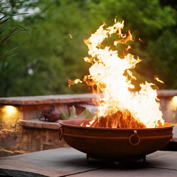  Fuego ardiente de madera de acero Pit Garden Outdoor Firepit de Corten de la calefacción al aire libre moderna de la chimenea
