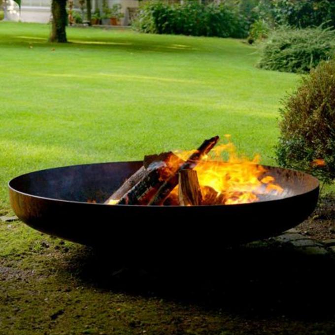 Madera del diseño del jardín que acampa que quema el espacio vital al aire libre al aire libre portátil de acero de Corten FirPit