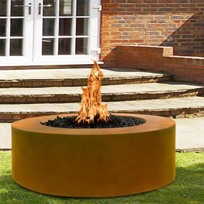Fuego de acero Pit Camping For Outside Wood de Corten del jardín al aire libre redondo portátil que quema para al aire libre y el jardín