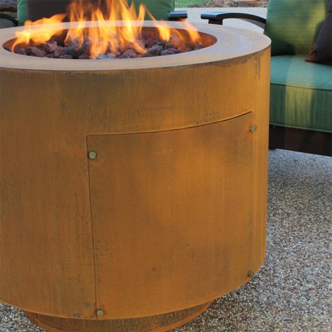 Fuego ardiente de madera de acero Pit For Garden And Backyard de Corten de la decoración al aire libre