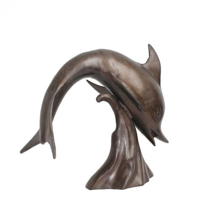 Los artes y los artes abstractos famosos del metal del diseño nuevo el delfín del arrabio esculpen la decoración casera