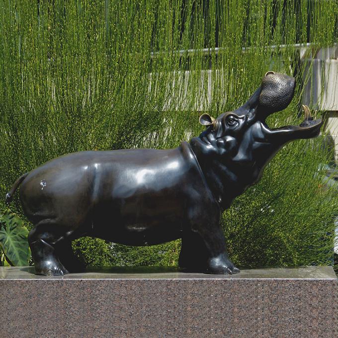 Escultura de bronce de Art Exquisite Hippo Statue Outdoor de la decoración del jardín