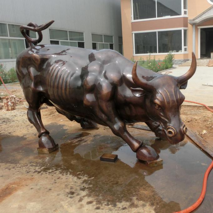Escultura de bronce de Bull de la decoración al aire libre animal grande de las estatuas