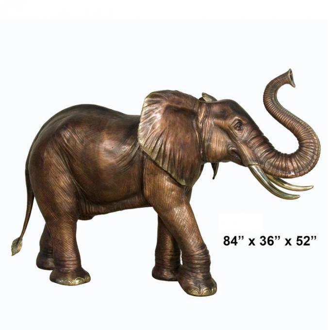 Escultura casera de lanzamiento de bronce de encargo del elefante del metal de la decoración de la escultura