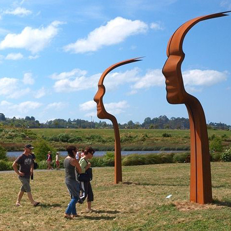 Yarda aherrumbrada de acero Art Corten Steel Sculpture del metal de Corten del diseño moderno