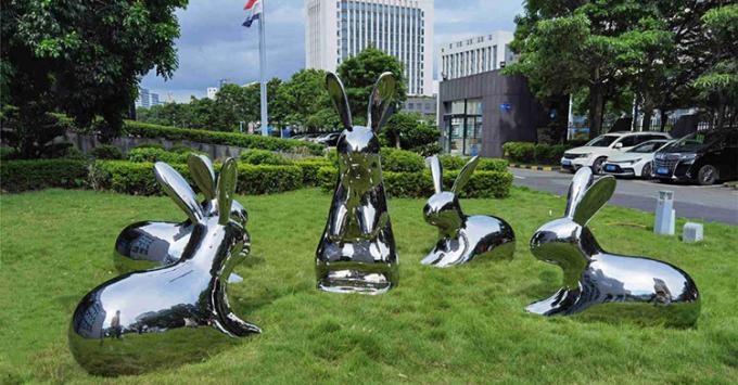 Espejo animal Art Stainless Steel Sculpture del tema de la decoración al aire libre en existencia