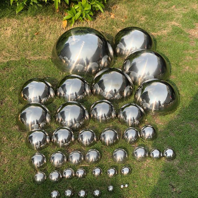 Las bolas de metal de acero inoxidables grandes de la esfera de hueco esculpen para la decoración al aire libre