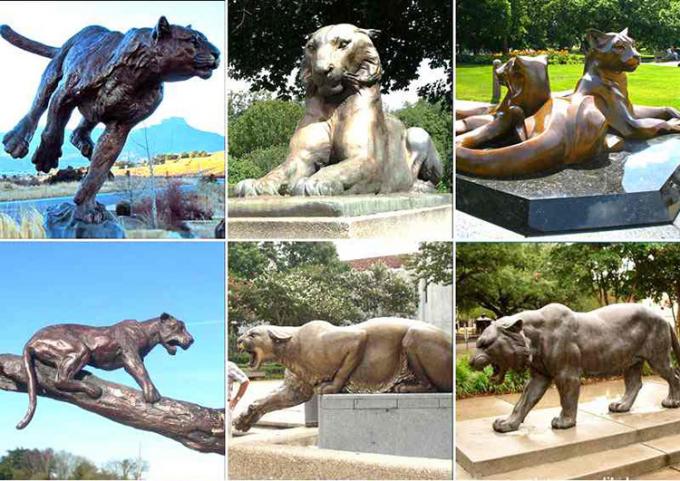 Escultura al aire libre de tamaño natural del metal de la fábrica de la estatua animal de bronce de encargo del arte