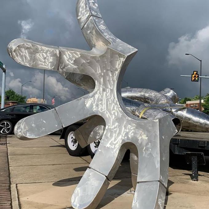 Escultura de aluminio abstracta grande vendedora caliente del metal al aire libre de la artesanía para el restaurante casero de los hoteles