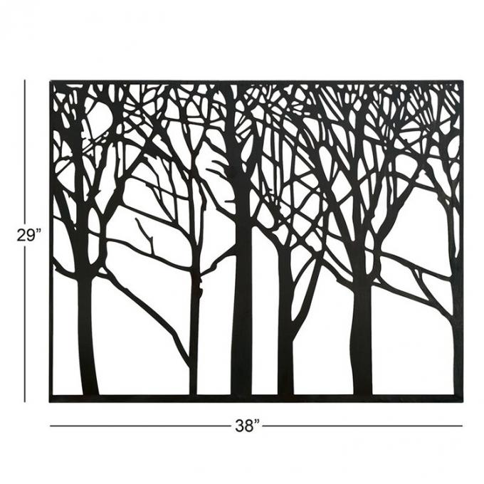 El laser moderno cortó la pared negra Art Hangings Home Decoration del árbol del metal