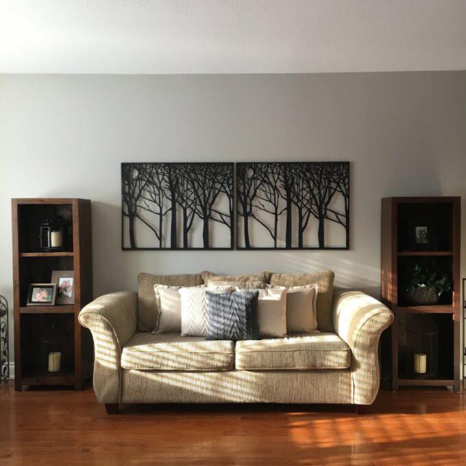 El laser moderno cortó la pared negra Art Hangings Home Decoration del árbol del metal