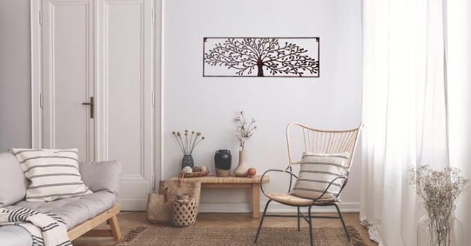 Arte diseñado árbol interior rectangular de la pared del metal de la decoración del jardín del arreglo para requisitos particulares