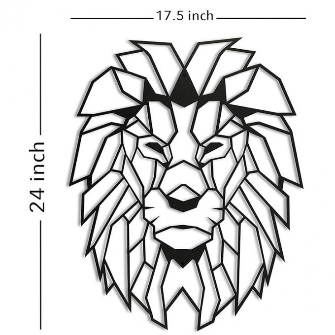Ilustraciones estéticas de Lion Wall Decorations Animal Metal del metal de la decoración del cortijo del diseño para la cabina rústica
