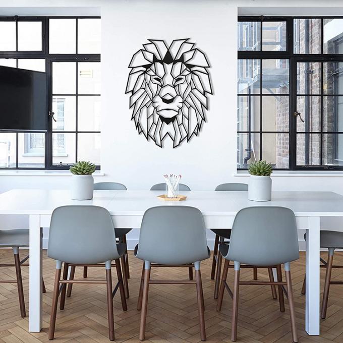 Ilustraciones estéticas de Lion Wall Decorations Animal Metal del metal de la decoración del cortijo del diseño para la cabina rústica